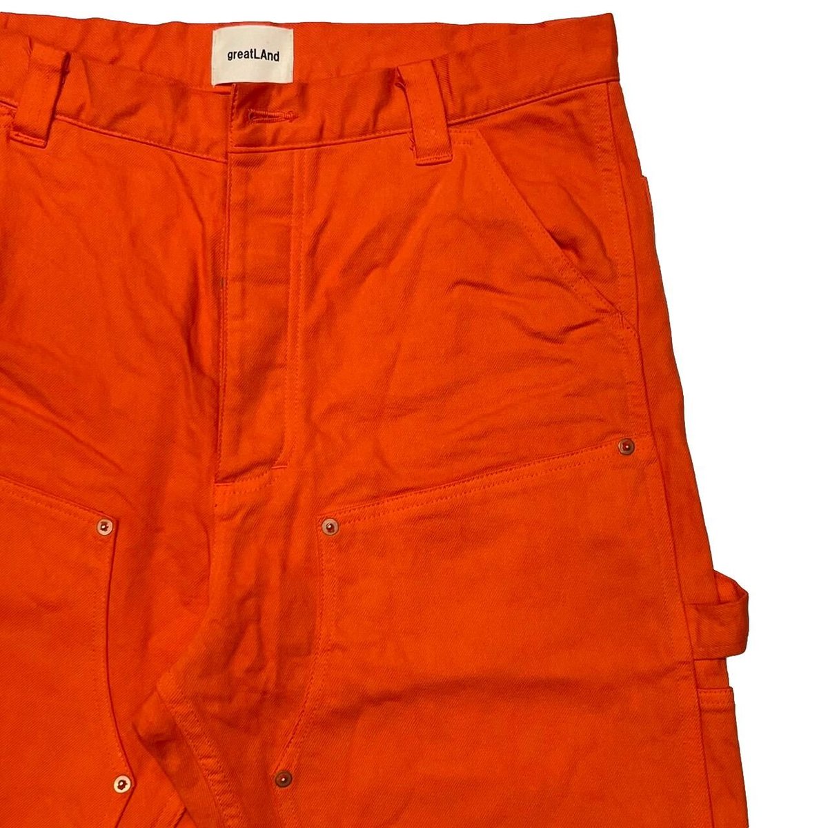 greatLAnd ORIGINAL NO MAN CARPENTER DOUBLE KNEE PANT ORANGE