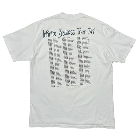 THE SMASHING PAMPKINS INFINITE SADNESS TOUR 1996 WHITE SOF TEE XL 7863