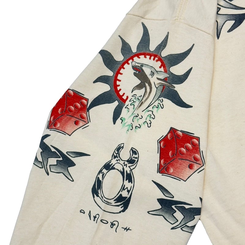 トップス DENNIS RODMAN TATTOO LS NATURAL LARGE DENNIS RODMAN TATTOO LS NATURAL LARGE 2913 | gr