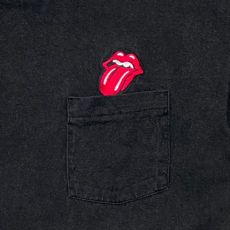 ROLLING STONES EMBROIDERY LIP & TONGUE POCKET TEE anvil XL 1638
