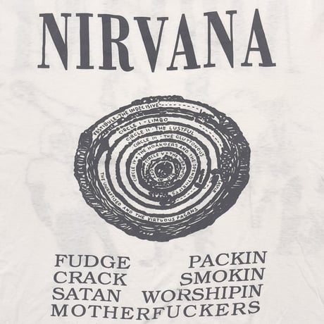 NIRVANA VESTIBULE NEVERMIND MULTI WHITE FITS LARGE 1984