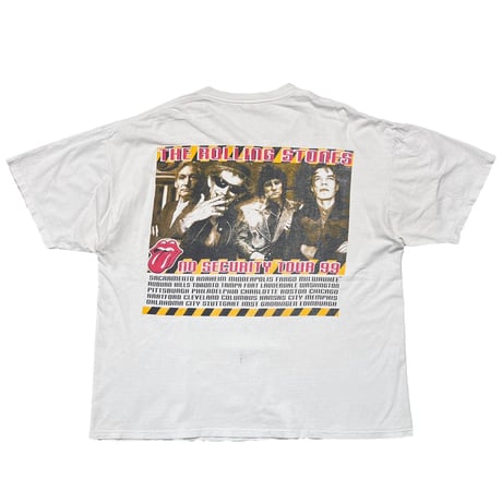THE ROLLING STONES NO SECURITY TOUR 1999 WHITE FITS XL 2784
