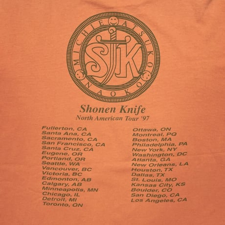 SHONAN KNIFE NORTH AMERICAN TOUR 1997 ORANGE MURINA LARGE 3814