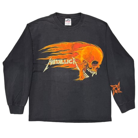 METALLICA PUSHEAD FLAMING VAMPIRE SKULL LS ALSTLE LARGE 1407