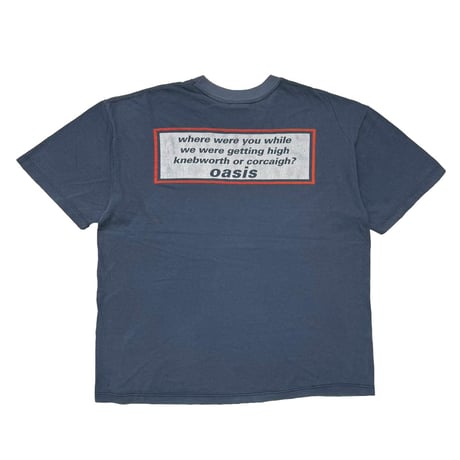 oasis WHITE BOX LOGO KNEBWORTH OR CORCAIGH? FADED NAVY FITS XL 7488