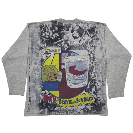 BEAVIS AND BUTT-HEAD MTV OVP CREWNECK SWEAT GREY FITS LARGE 2597