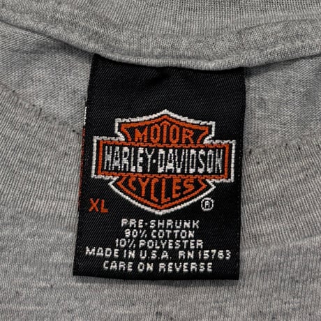 HARLEY DAVIDSON FRONT V FLAME SALTLAKESITY UTAH LS ASH GREY XL 7924