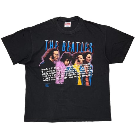 THE BEATLES MEMBER PRINT BLACK HANES XL 1403