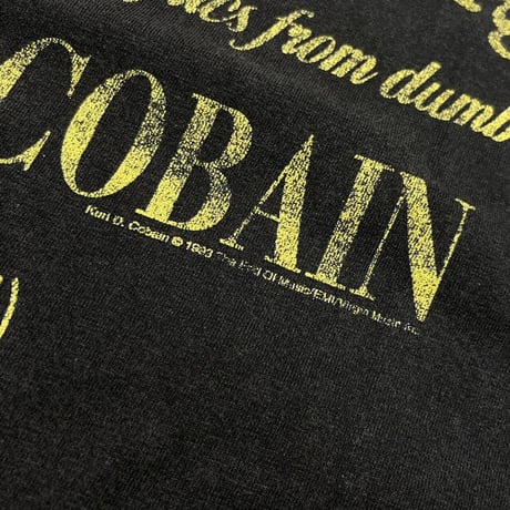 KURT COBAIN MEMORIAL 1995 BLACK YELLOW FITS LARGE 2736