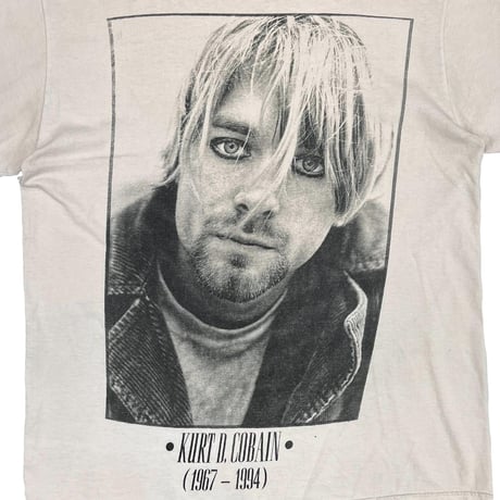 NIRVANA KURT COBAIN MEMORIAL PORTRAIT WHITE TULTEX LARGE 0075