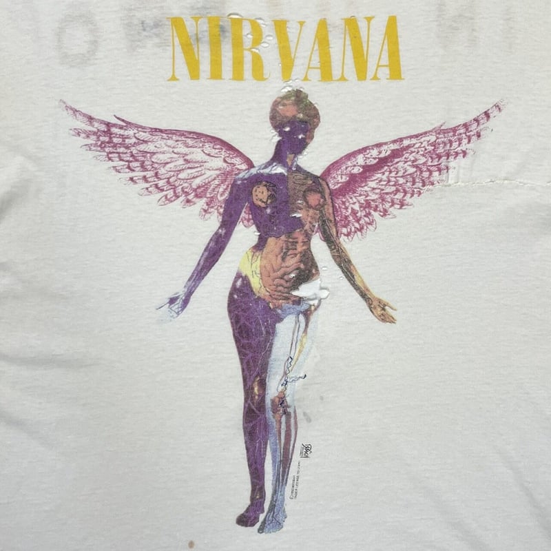 NIRVANA IN UTERO BACKSTAGE PASS HANES XL 7122 |