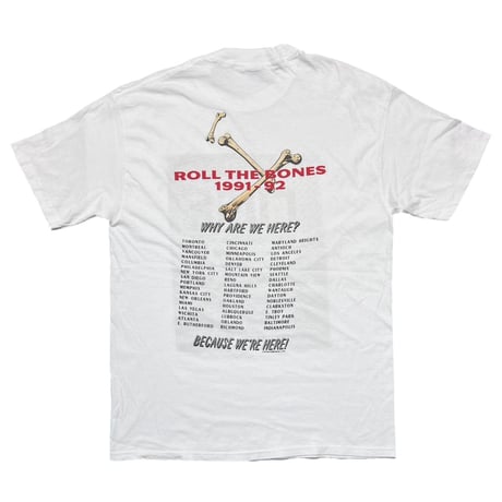 RUSH ROLL THE BONES 1991-92 TOUR WHITE XL 7527