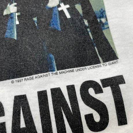 RAGE AGAINST 1997 THE MACHINE NUNS & GUNS WHITE TULTEX LARGE 3215