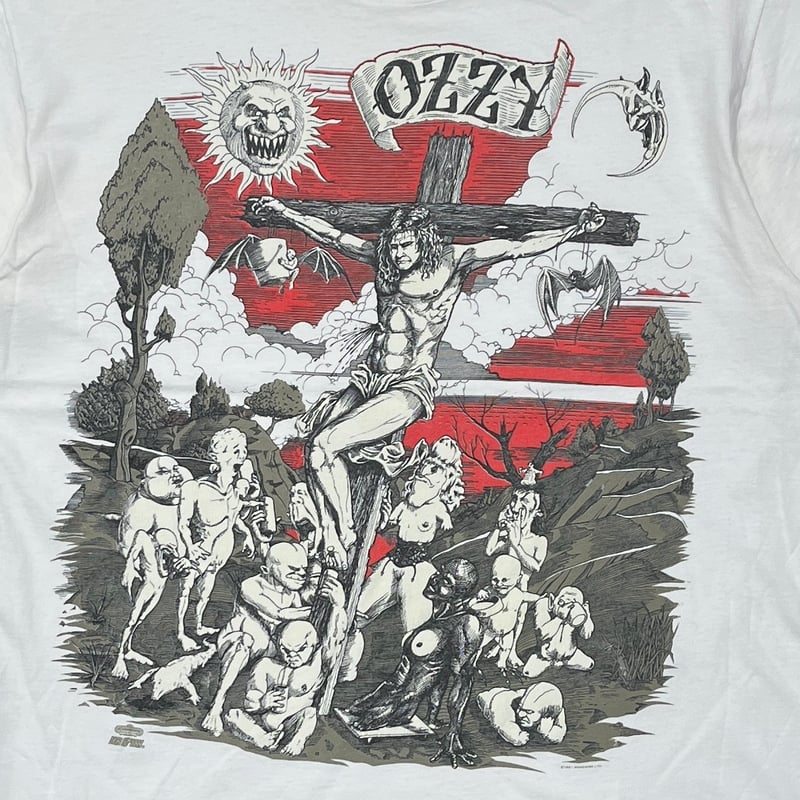 OZZY OZBOURNE JESUS OZZY WHITE HANES XL 5516 |