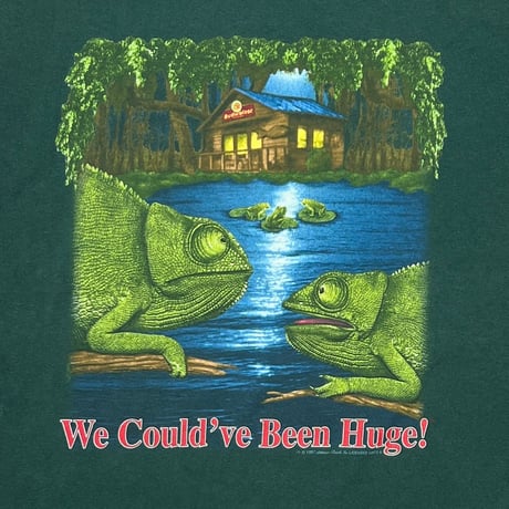 Budweiser 1997 TWO LIZARDS WE COULD'VE BEEN HUGE! GREEN anvil XL 2719