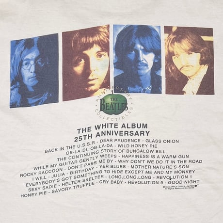 THE BEATLES 25TH ANNIVERSARY WHITE FITS XL 4509