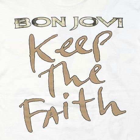 BON JOVI KEEP THE FAITH WHITE FITS XL 7263