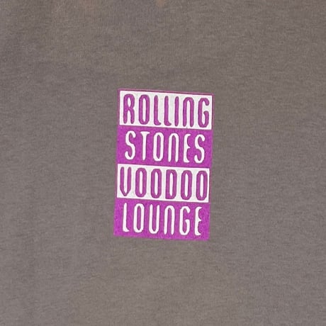 ROLLING STONES PURPLE LIP & SPIKE TONGUE VOODOO LOUNGE CHARCOAL BROCKUM LARGE 5451