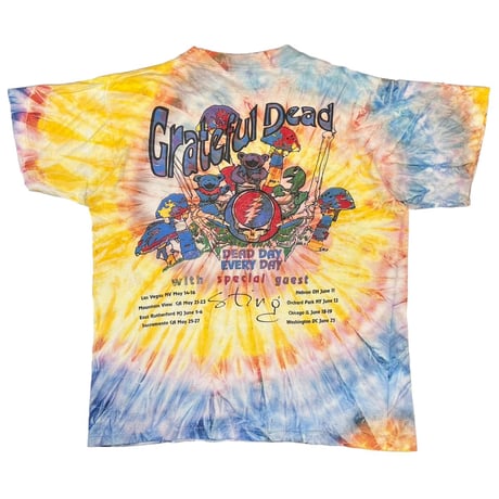 GRATEFUL DEAD 1993 SUMMER TOUR TIE DYE SHORT HILLS XL 2237