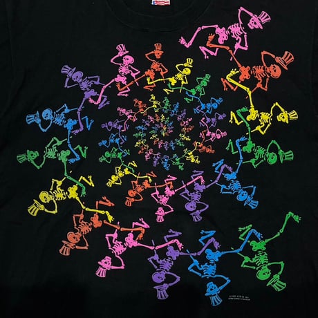 GRATEFUL DEAD MULTI COLOR CIRCLE SKULL FRUIT OF THE LOOM XL 3577