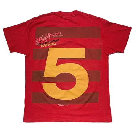 A NIGHT MARE ON ELM STREET 5 1989 THE DREAM CHILD TEE RED LARGE 5619