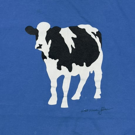BEN & JERRY 1983 Woody Jackson BEN & JERRY COW BLUE Hanes XL 4031