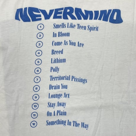 NIRVANA NEVERMIND WHITE EURO XL 8908