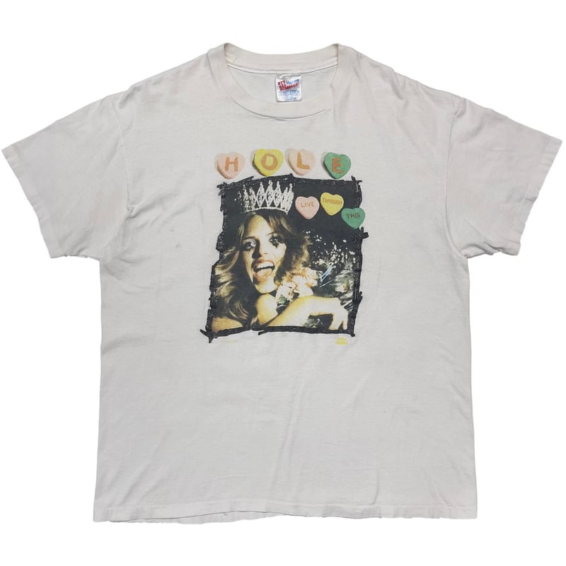 HOLE 1994 LIVE THROUGH THIS WHITE HANES XL 1856