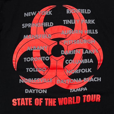BIOHAZARD STATE OF THE WORLD TOUR HANES LARGE 8554