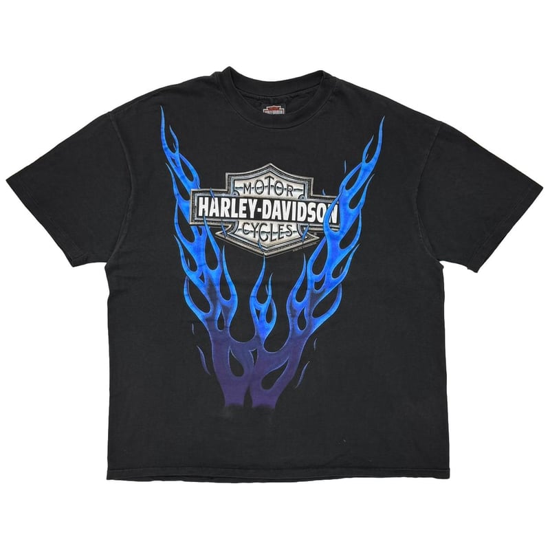 HARLEY DAVIDSON 1993 BLUE V FLAME BIG EMBLEM OK