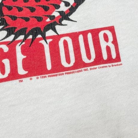 ROLLING STONES 1994 VOODOO LOUNGE WORLD TOUR MULTI TONGUE WHITE BROCKUM LARGE 3938