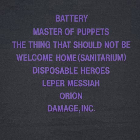 METALLICA Y2K MASTER OF PUPPETS FRUIT OF THE LOOM XL 0555