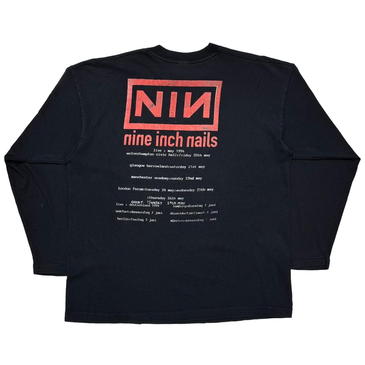 完売品 公式正規品 Nine Inch Nails 1994 長袖 ロンT L NINE INCH NAILS THE DOWNWARD SPIRAL BOOTLEG LS