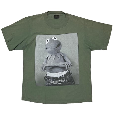 KERMIT CLEIN  PARODY ＸＬ Vintage Changes Kermit the Frog Calvin Klein Parody Tee in