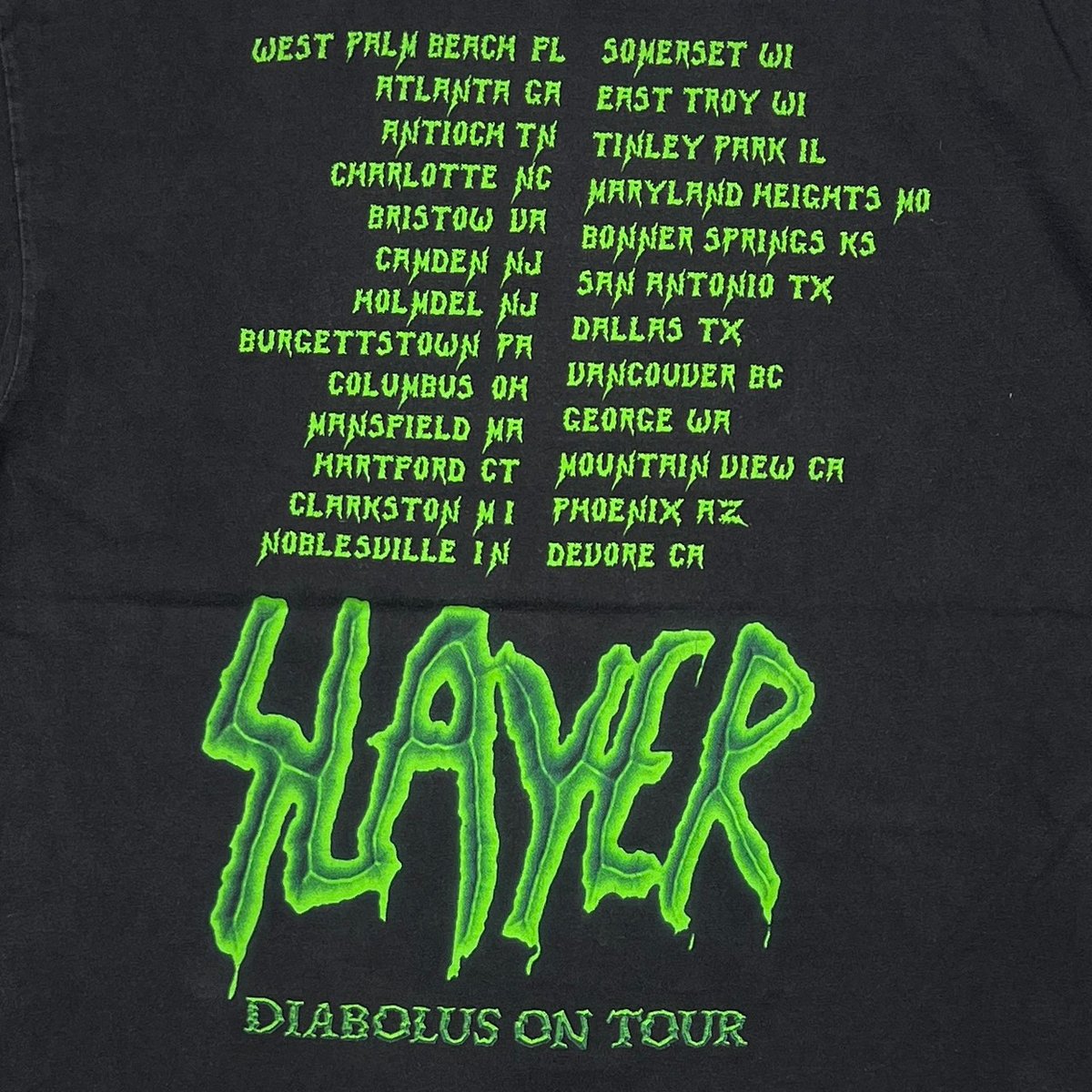 SLAYER DIABOLUS ON TOUR TULTEX XL 1823 | greatL