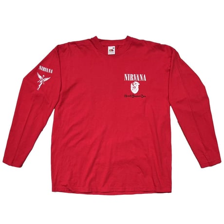 NIRVANA Y2K BOOTLEG HEART SHAPED BOX RED LS LARGE 9928