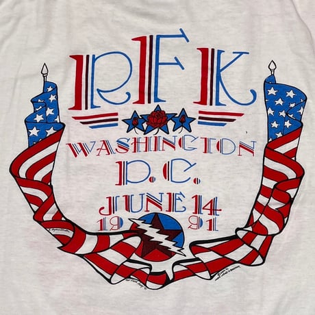 GRATEFUL DEAD 1991 RFK WASHINGTON D.C. WHITE BROCKUM XL 1594