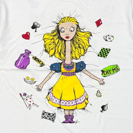ALICE IN WONDERLAND ALICE & CAT DOUBLESIDE WHITE ANDAZIA XL 8274
