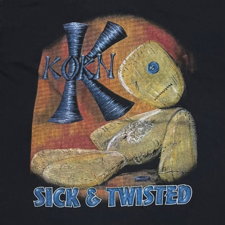 KORN SICK AND TWISTED BOOTLEG GILDAN LARGE 4198