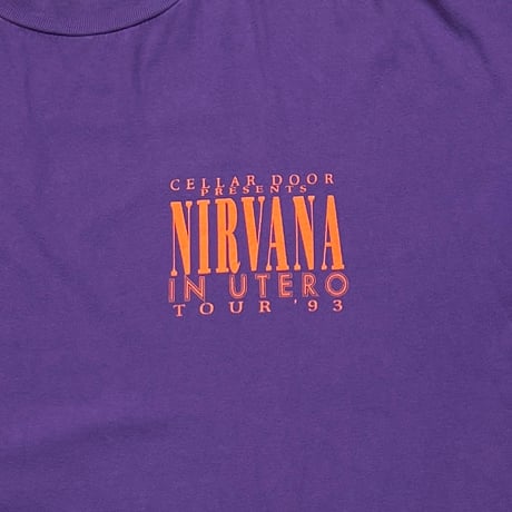 NIRVANA CELLER DOOR PRESENT IN UTERO TOUR 1993 PURPLE FITS XL 5551