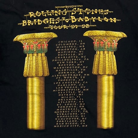 ROLLING STONES BRIDGES TO BABYLON GOLDEN LIP & TONGUE anvil LARGE 9319