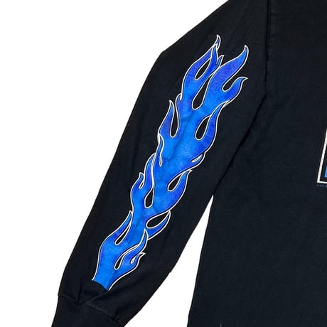 HARLEY DAVIDSON 90s BLUE FIRE FLAME ALDO'S SHOP LS XL 9316