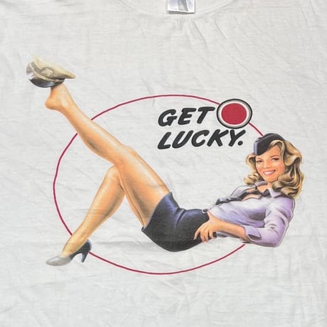 LUCKY STRIKE GET LUCKY Flight Attendant PIN-UP GIRL WHITE XL 3751