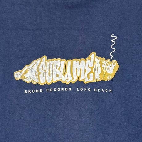 SUBLIME JOINT LOGO SKUNK RECORDS NAVY Hanes LARGE 6955