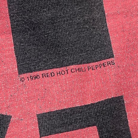 RED HOT CHILI PEPPERS 1990 CURVING LOGO MONOCHROME MEMBER SOF TEE XL 5834