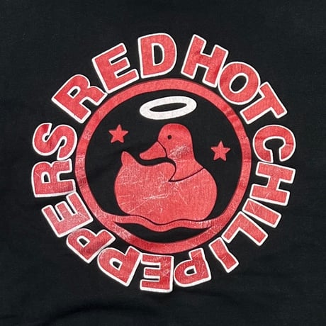 RED HOT CHILI PEPPERS FRONT EMBROIDERY LOGO HOODIE BLACK MEDIUM 1179