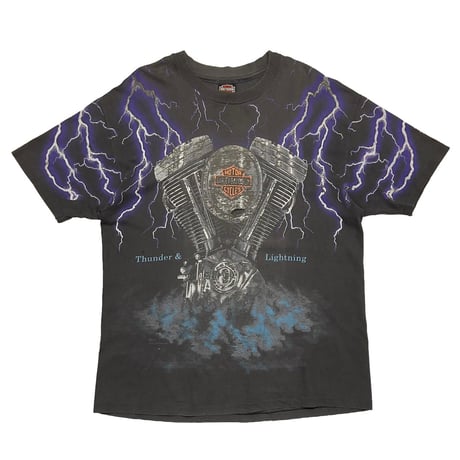 HARLEY DAVIDSON THUNDER & LIGHTNING OVP BLACK HANES XL 4722