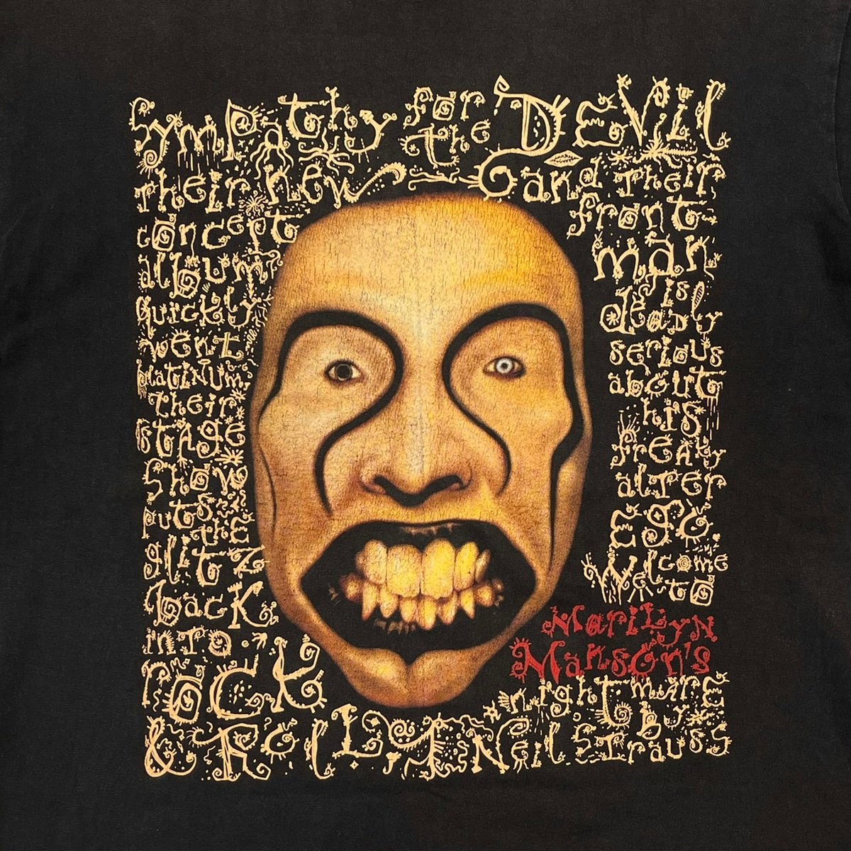 トップス MARILYN MANSON BIG FACE bootleg MARILYN MANSON BIG FACE