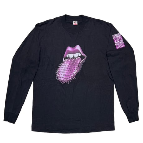 THE ROLLING STONES 1995 PURPLE SPIKE TONGUE VOODOO LOUNGE 94/95 LS FRUIT OF THE LOOM XL 5892