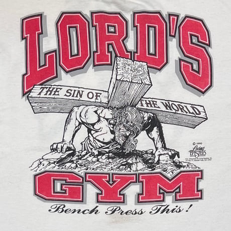 LORD'S GYM HIS PAIN YOUR GAIN WHITE DELTA XL 9755